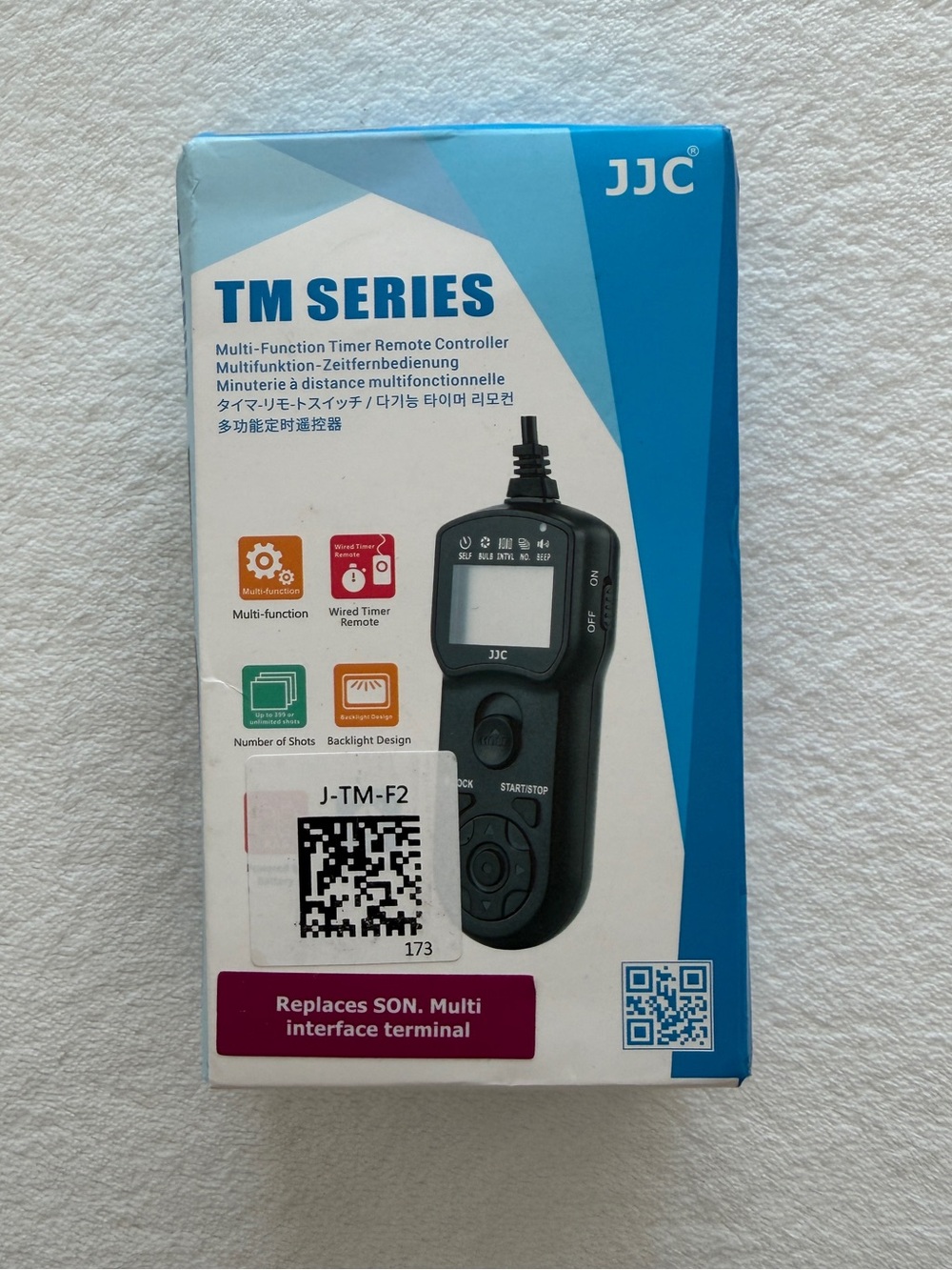JJC J-TM-F2 Multi-Function Timer Remote Controller Sony Multi NWT